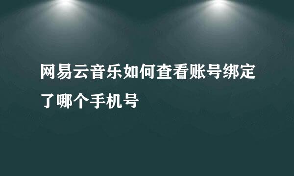 网易云音乐如何查看账号绑定了哪个手机号