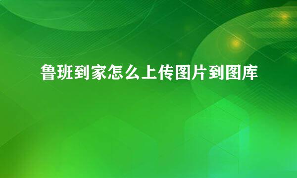 鲁班到家怎么上传图片到图库