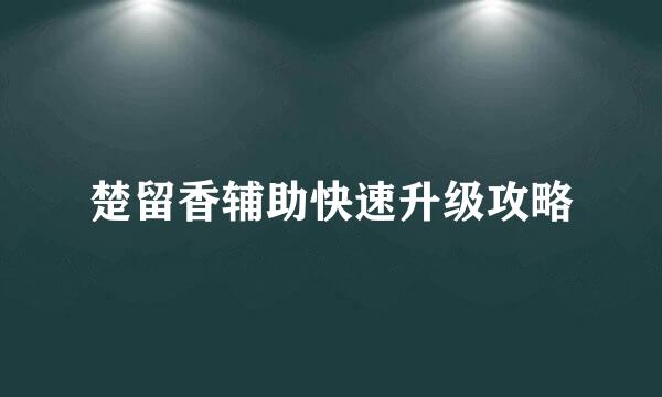 楚留香辅助快速升级攻略