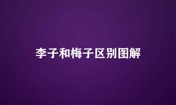 李子和梅子区别图解