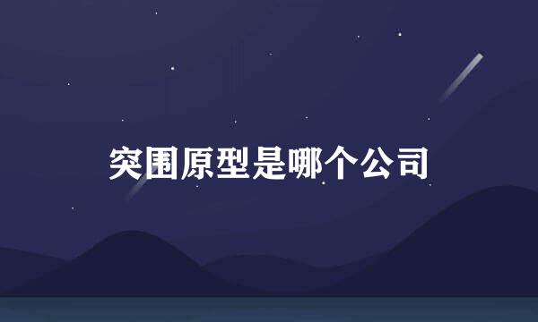突围原型是哪个公司