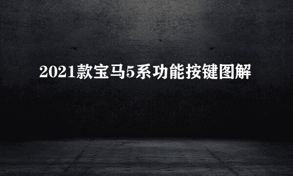 2021款宝马5系功能按键图解