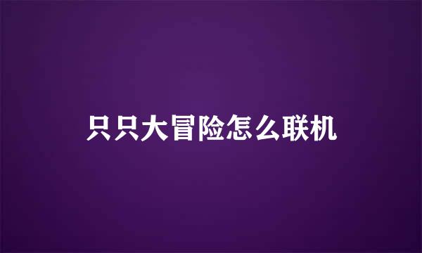 只只大冒险怎么联机