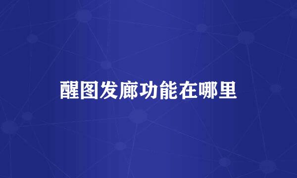 醒图发廊功能在哪里
