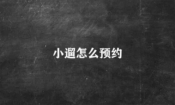 小遛怎么预约
