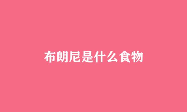 布朗尼是什么食物