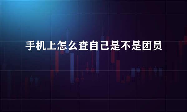 手机上怎么查自己是不是团员