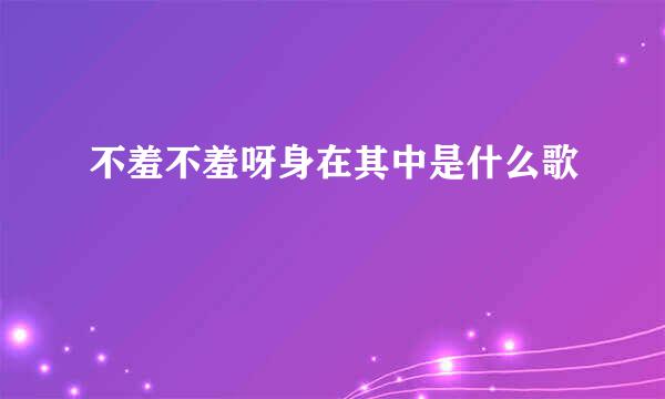 不羞不羞呀身在其中是什么歌
