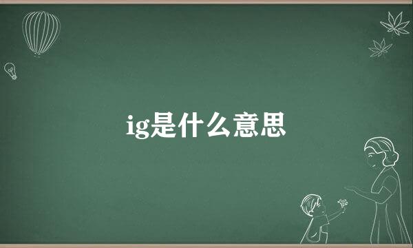 ig是什么意思