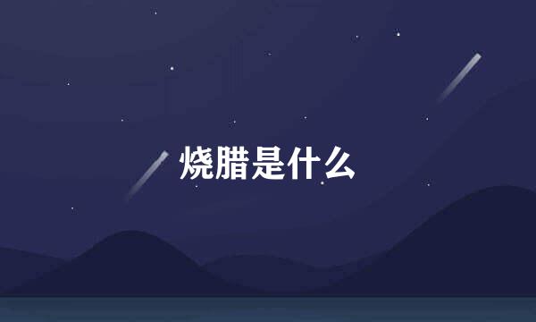 烧腊是什么