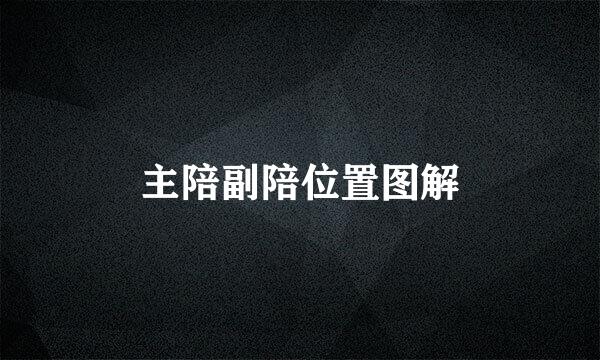 主陪副陪位置图解