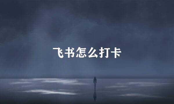 飞书怎么打卡