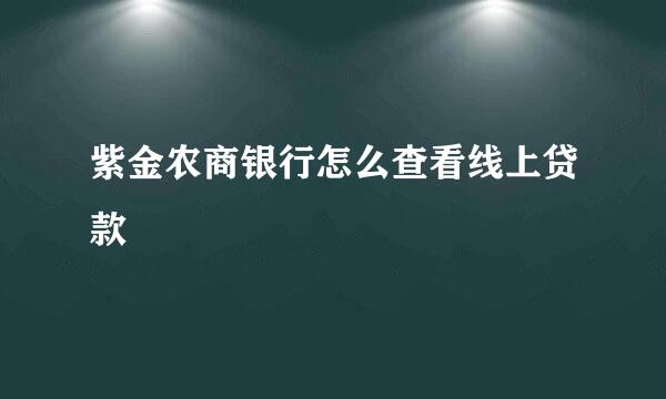 紫金农商银行怎么查看线上贷款
