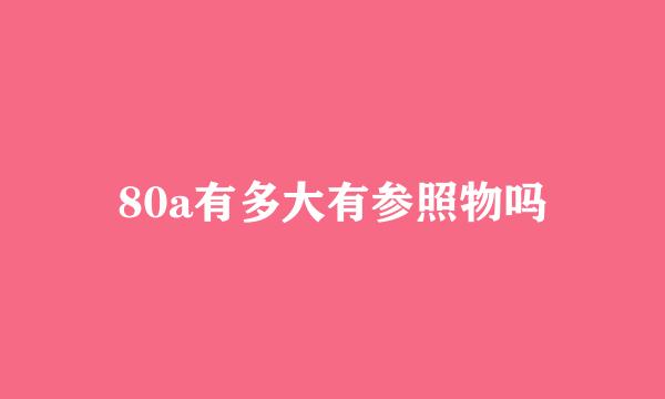 80a有多大有参照物吗