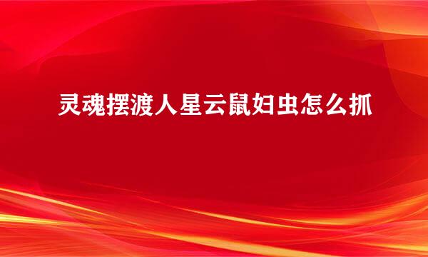 灵魂摆渡人星云鼠妇虫怎么抓