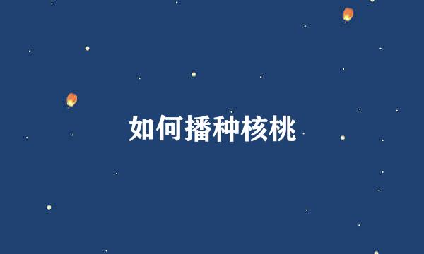 如何播种核桃
