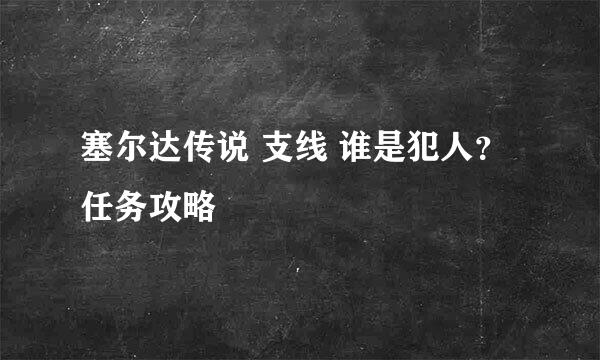 塞尔达传说 支线 谁是犯人？ 任务攻略