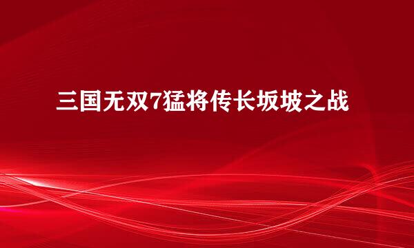 三国无双7猛将传长坂坡之战