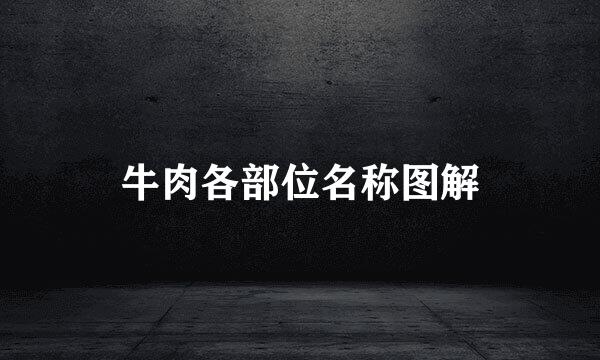 牛肉各部位名称图解