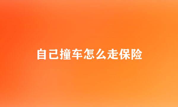 自己撞车怎么走保险