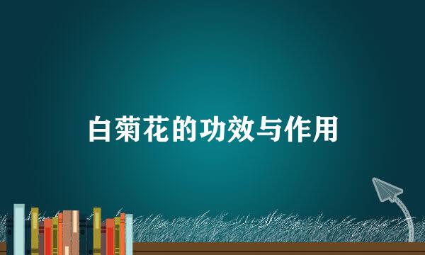 白菊花的功效与作用