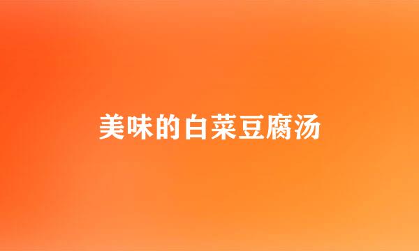 美味的白菜豆腐汤