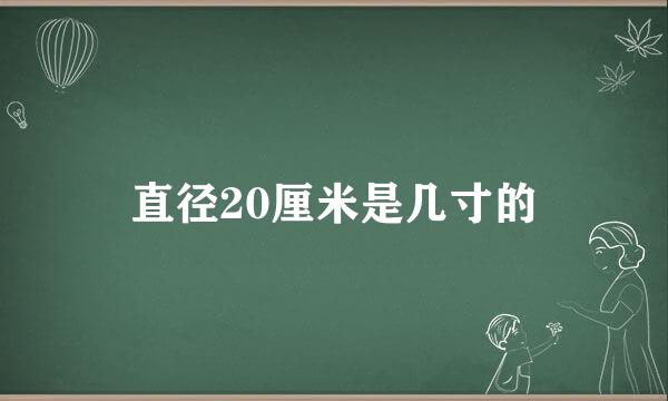 直径20厘米是几寸的