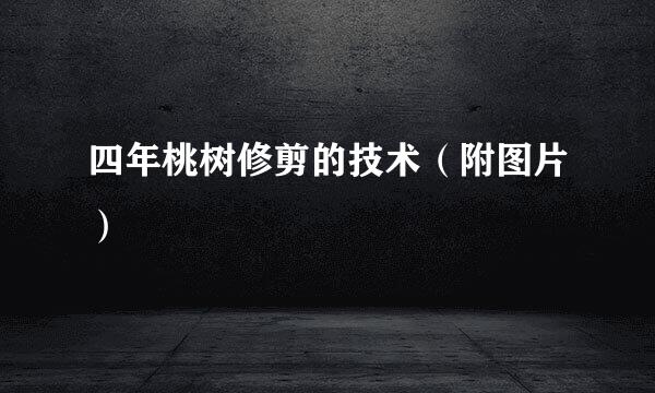 四年桃树修剪的技术（附图片）