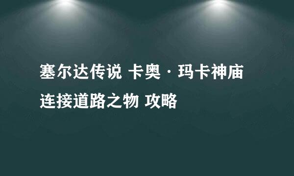 塞尔达传说 卡奥·玛卡神庙 连接道路之物 攻略