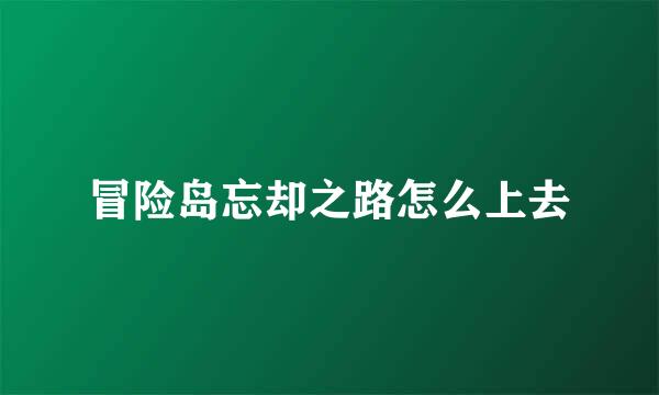 冒险岛忘却之路怎么上去