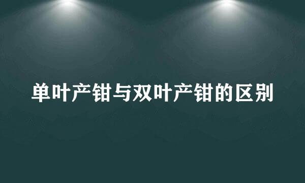 单叶产钳与双叶产钳的区别