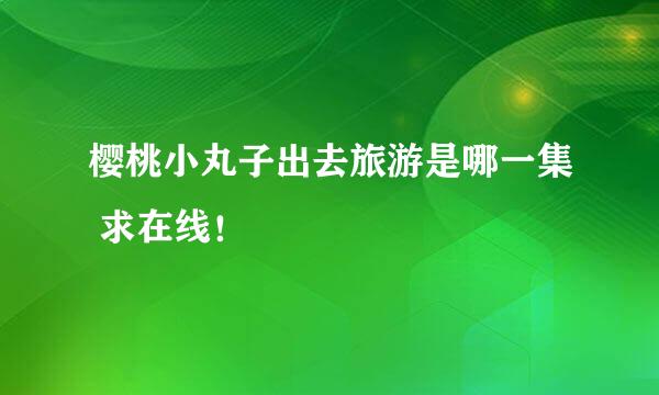 樱桃小丸子出去旅游是哪一集 求在线！