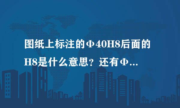 图纸上标注的Φ40H8后面的H8是什么意思？还有Φ60H7/f7这是什么意思