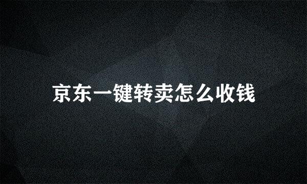 京东一键转卖怎么收钱