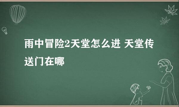 雨中冒险2天堂怎么进 天堂传送门在哪