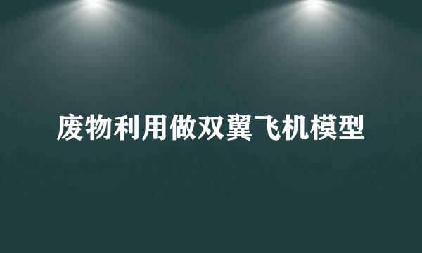 废物利用做双翼飞机模型
