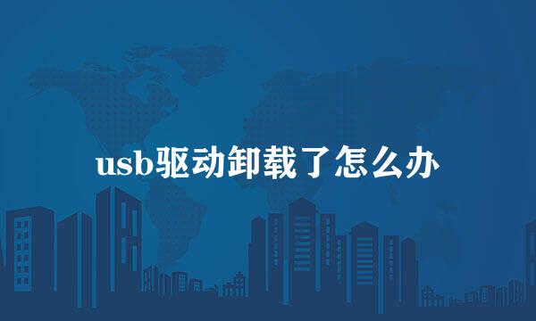 usb驱动卸载了怎么办