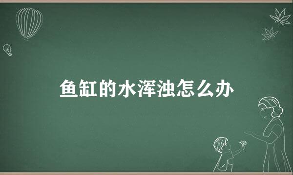 鱼缸的水浑浊怎么办