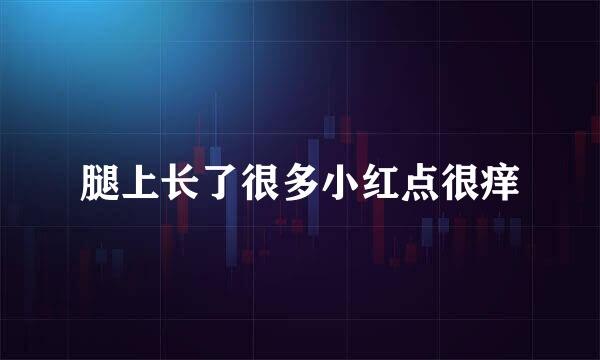 腿上长了很多小红点很痒
