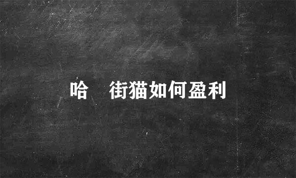 哈啰街猫如何盈利
