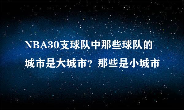 NBA30支球队中那些球队的城市是大城市?那些是小城市
