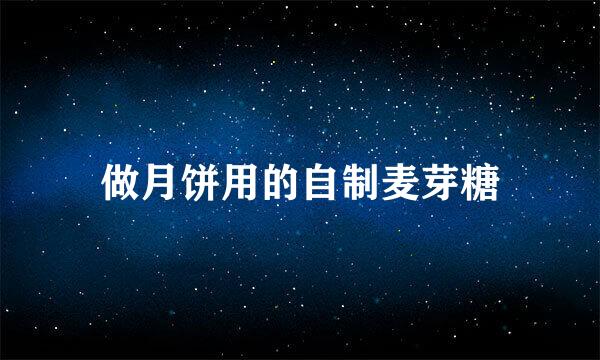 做月饼用的自制麦芽糖