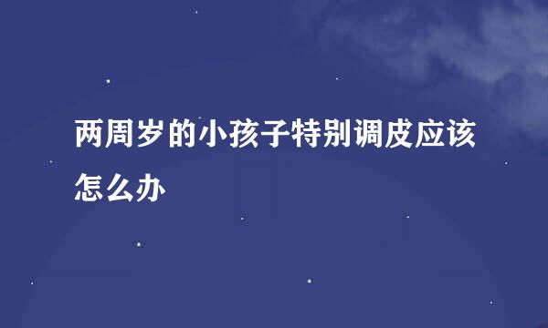 两周岁的小孩子特别调皮应该怎么办