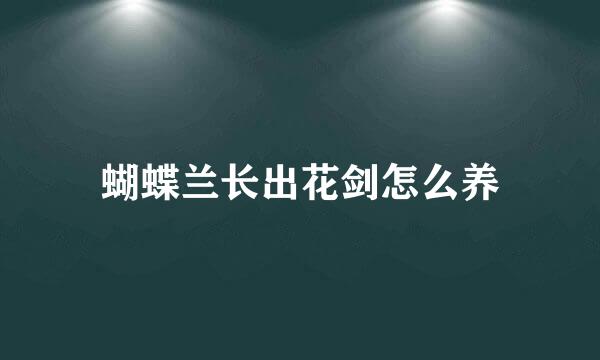蝴蝶兰长出花剑怎么养