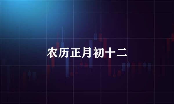 农历正月初十二