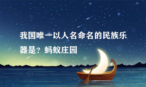 我国唯一以人名命名的民族乐器是?蚂蚁庄园