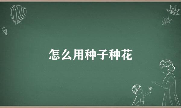 怎么用种子种花