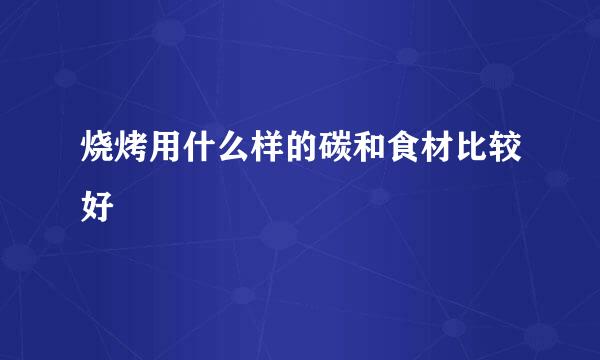 烧烤用什么样的碳和食材比较好