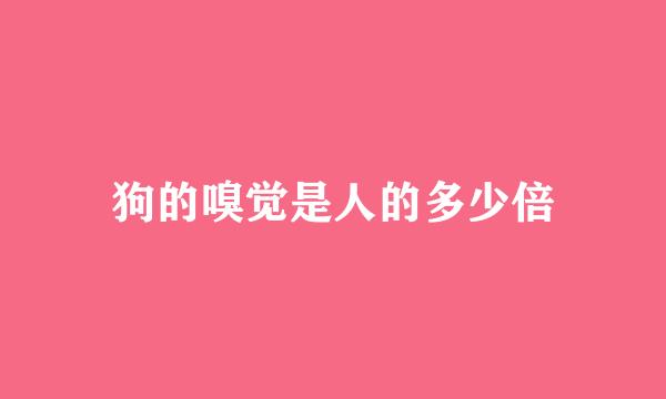 狗的嗅觉是人的多少倍