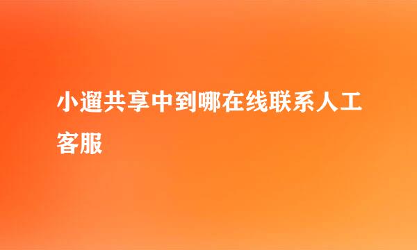 小遛共享中到哪在线联系人工客服